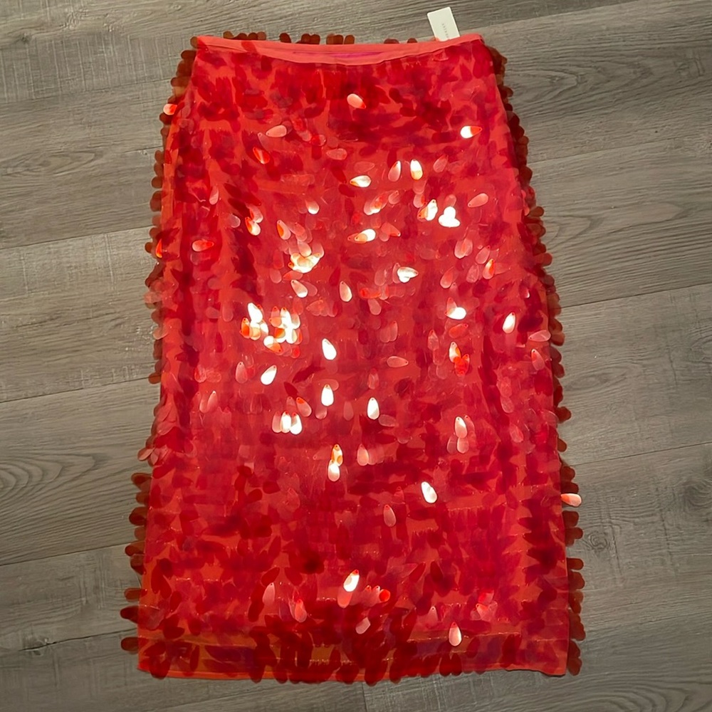 Anthropologie Sequin Midi Skirt